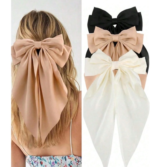 Romantic Large Bow Hair Clips - Picture 1 of 5